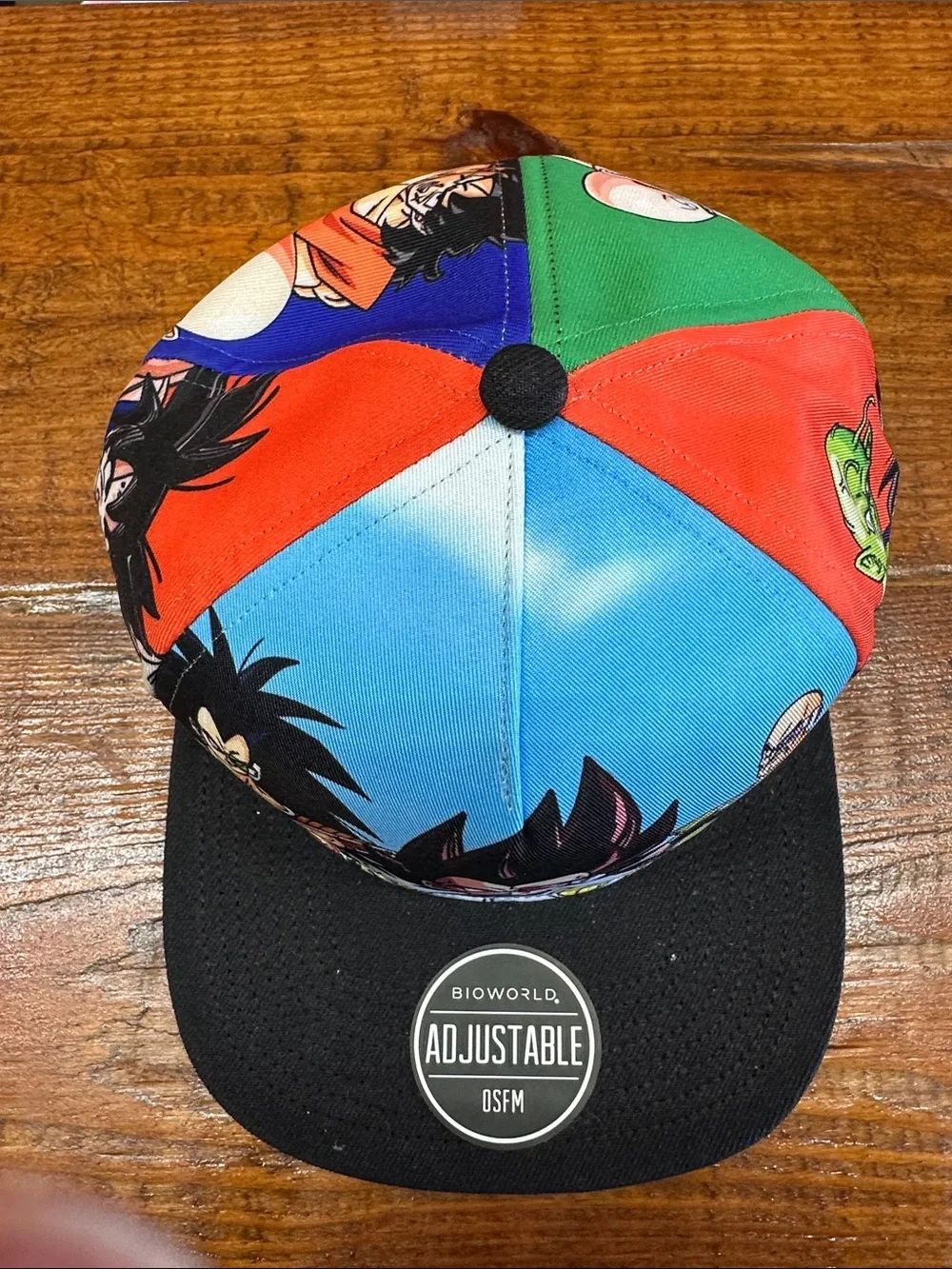 Bioworld Dragon Ball Z Multi-Color Character Panel Snapback Hat